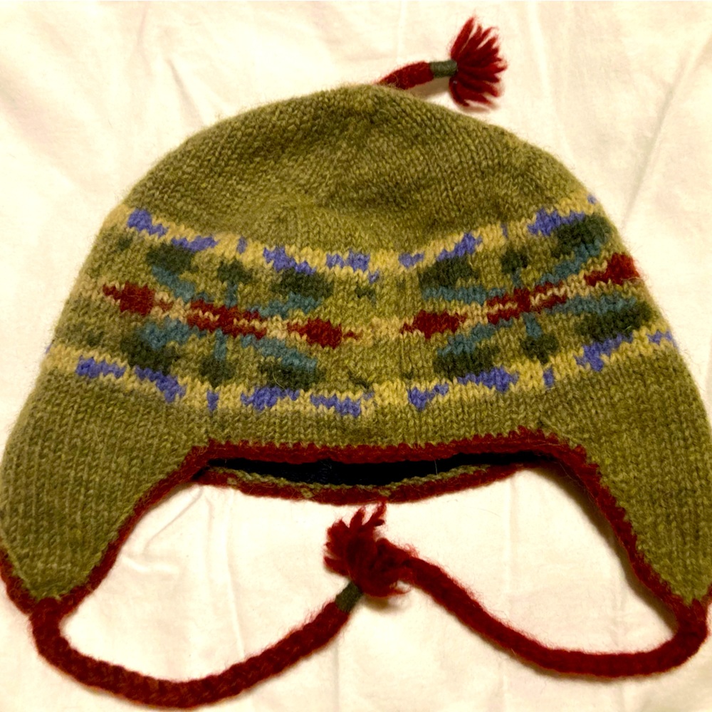 Lost Horizons handmade wool winter hat fleece lined beanie